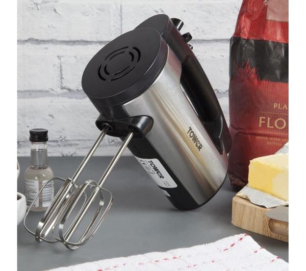 TOWER 300W Stainless Steel T12016 Hand Mixer - Black image number 2
