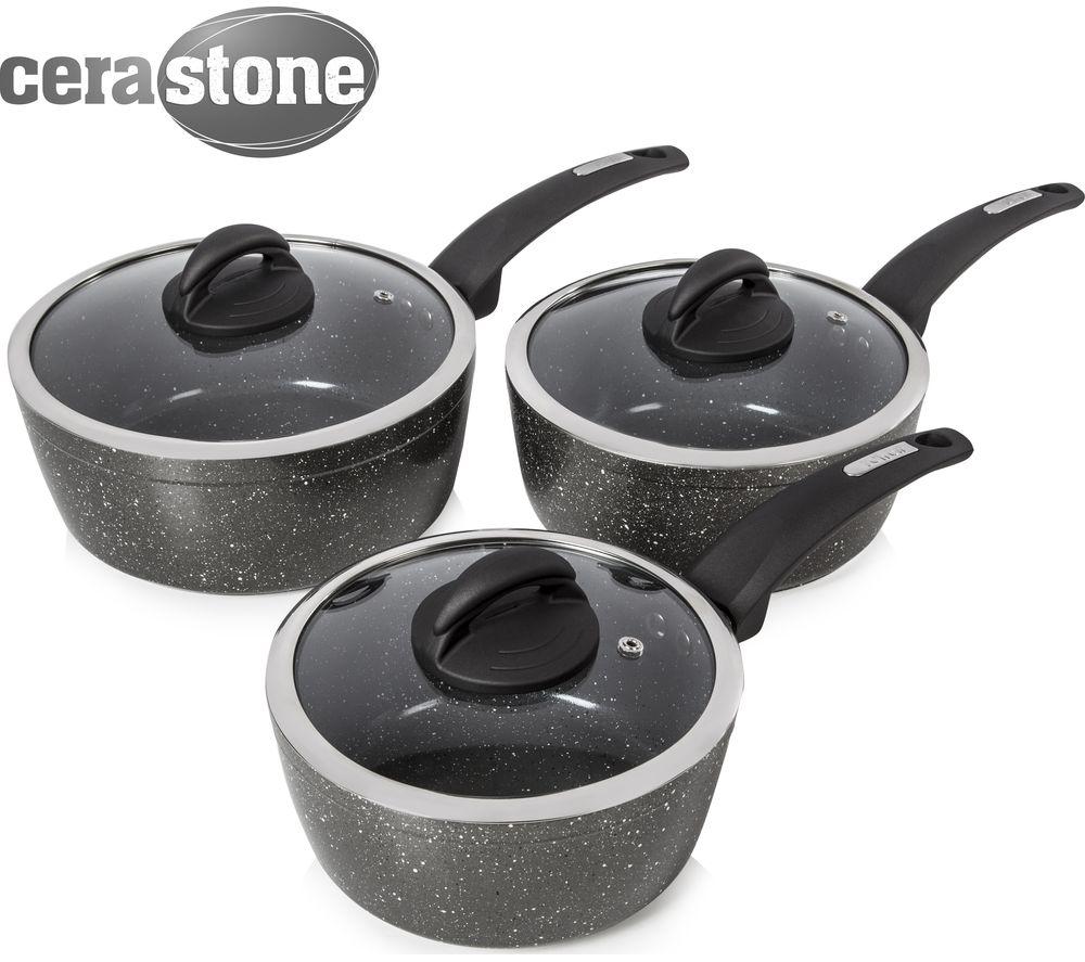 TOWER T81212 3-piece Forged Saucepan Set - Graphite image number 4 of 10
