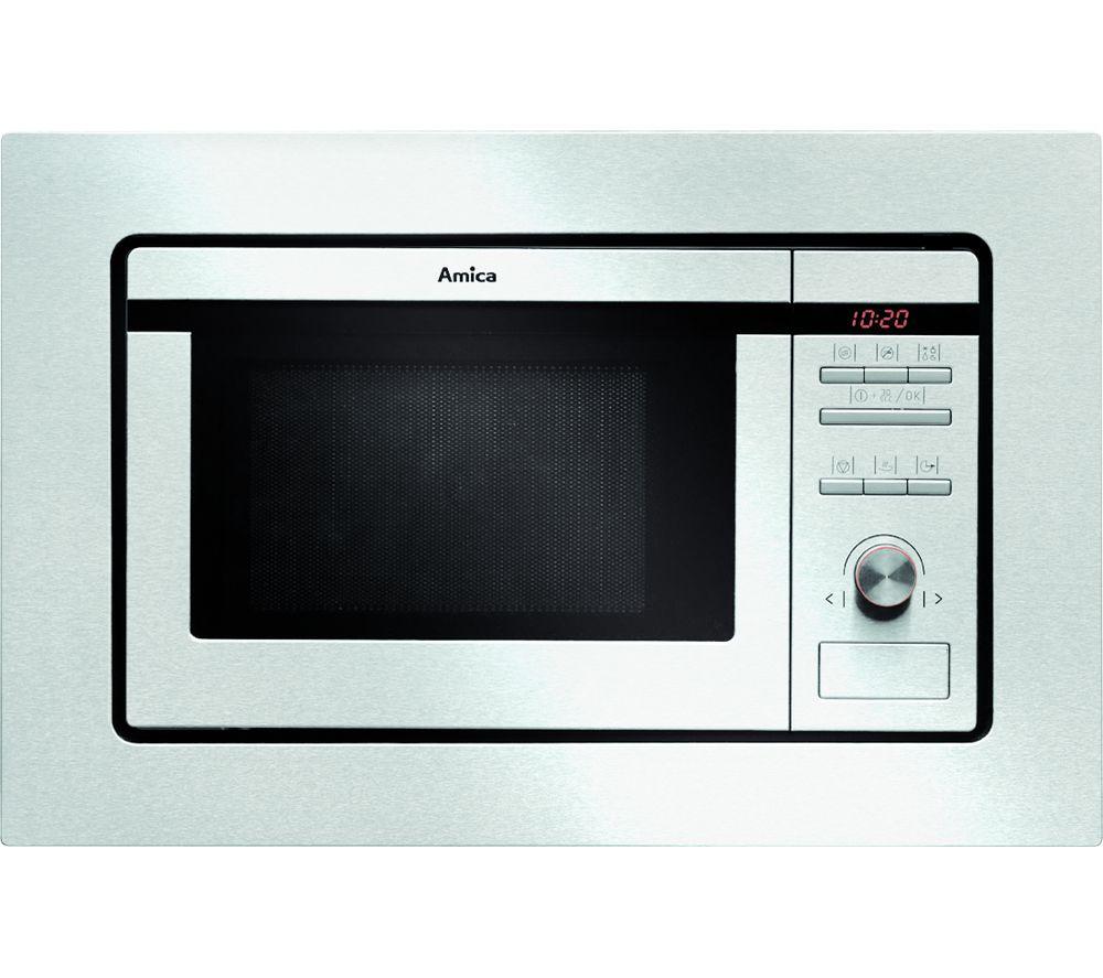AMICA AMM20G1BI Built-in Microwave with Grill - Stainless Steel, Stainless Steel