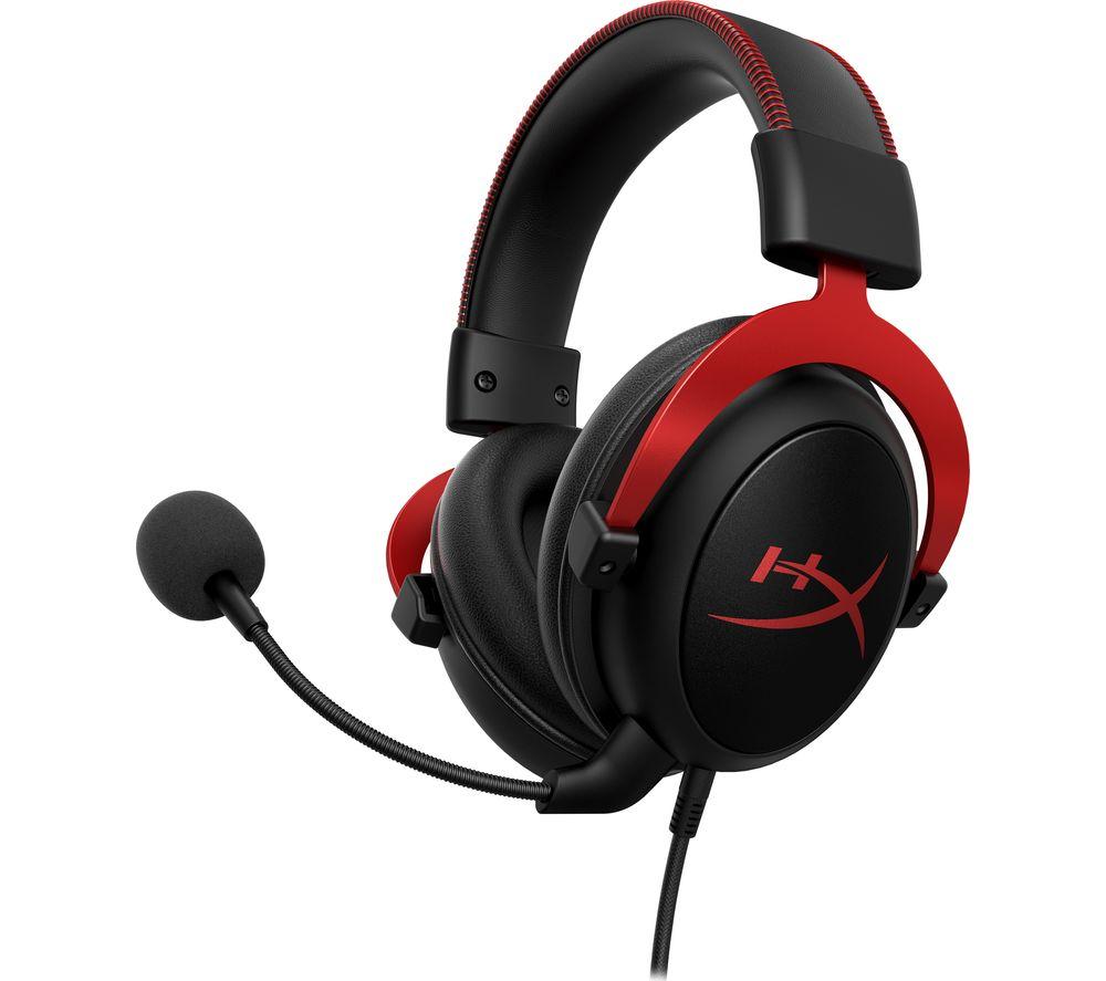 Image of HYPERX Cloud II Pro 7.1 Gaming Headset - Black & Red, Red