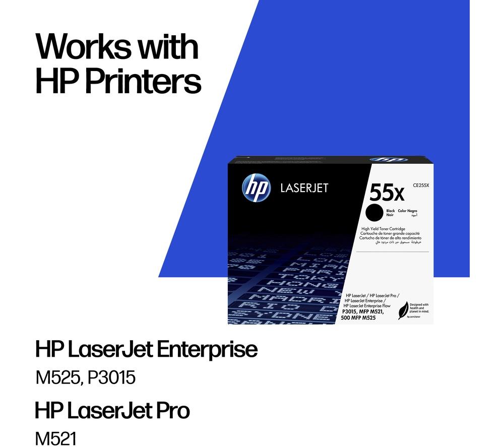 HP 55X High Yield Original LaserJet Black Toner Cartridge image number 2 of 12