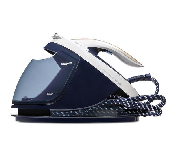 Navy with Philips GC004/00 PerfectCare Pure Anti-Scale Cartridge Philips GC9630/20 Perfect Care Elite Steam Generator Iron with Optimal Temperature and 420 g Steam Boost Pack of Four