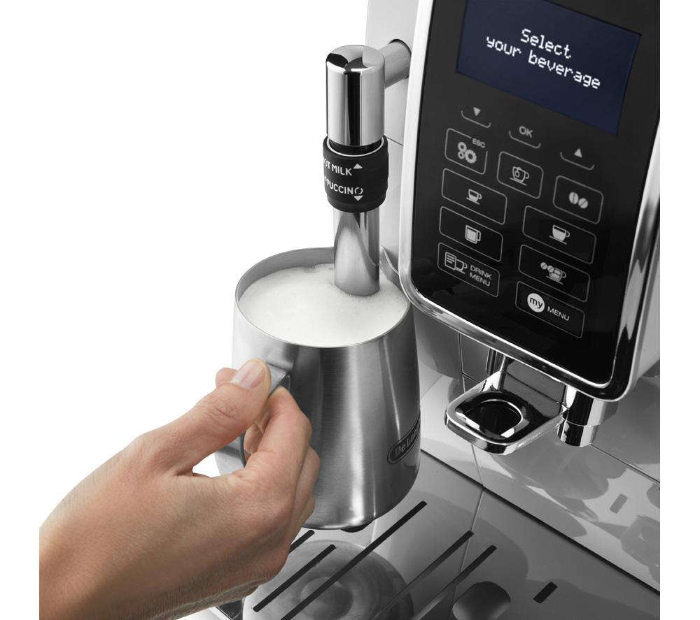 DELONGHI Dinamica ECAM 350.35.W Bean to Cup Coffee Machine - White image number 7 of 10