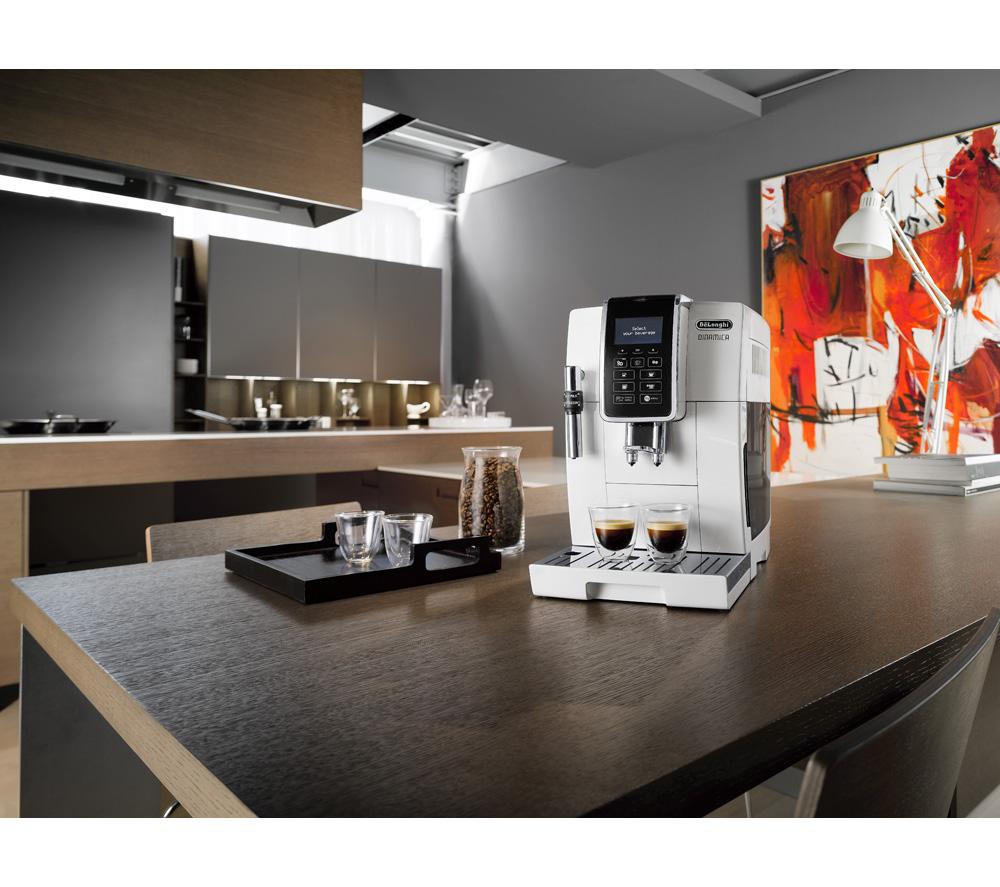 DELONGHI Dinamica ECAM 350.35.W Bean to Cup Coffee Machine - White image number 9 of 10