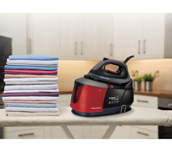 MORPHY RICHARDS Auto-Clean Power Steam Elite 332013 Steam Generator Iron - Black & Red image number 5