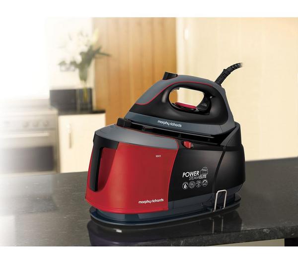 MORPHY RICHARDS Auto-Clean Power Steam Elite 332013 Steam Generator Iron - Black & Red image number 6