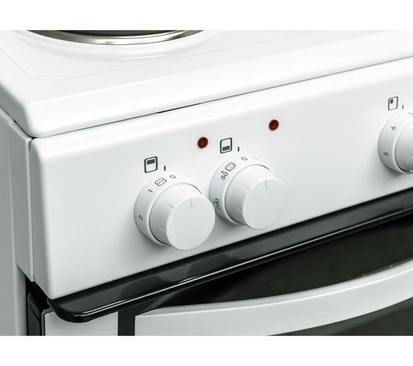 ESSENTIALS CFTE50W17 50 cm Electric Solid Plate Cooker - White image number 2