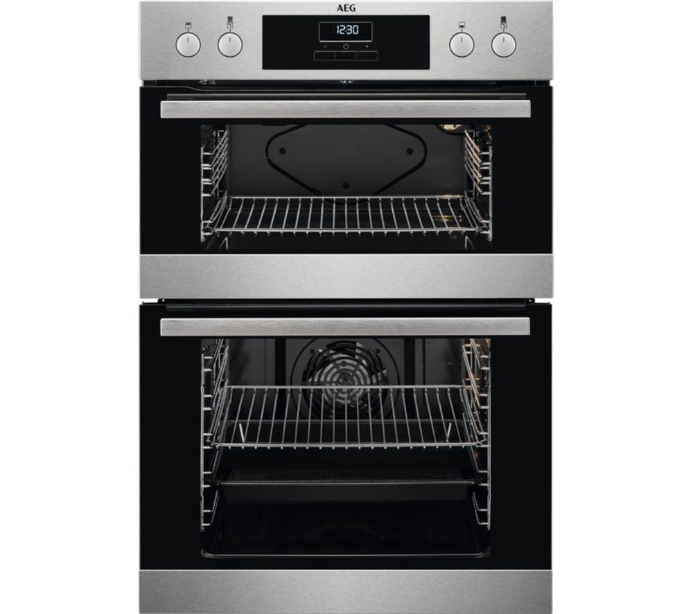 Image of AEG DEB331010M Electric Double Oven - Stainless Steel, Stainless Steel