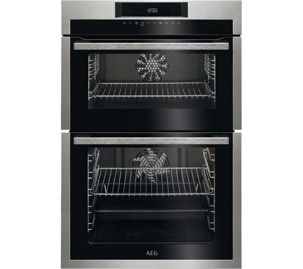 AEG SurroundCook DCE731110M Electric Double Oven - Stainless Steel & Black image number 0
