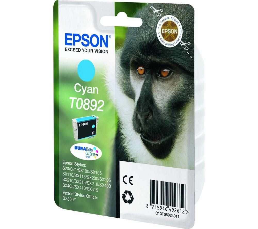 Click to view product details and reviews for Epson Monkey T0892 Cyan Ink Cartridge Cyan.