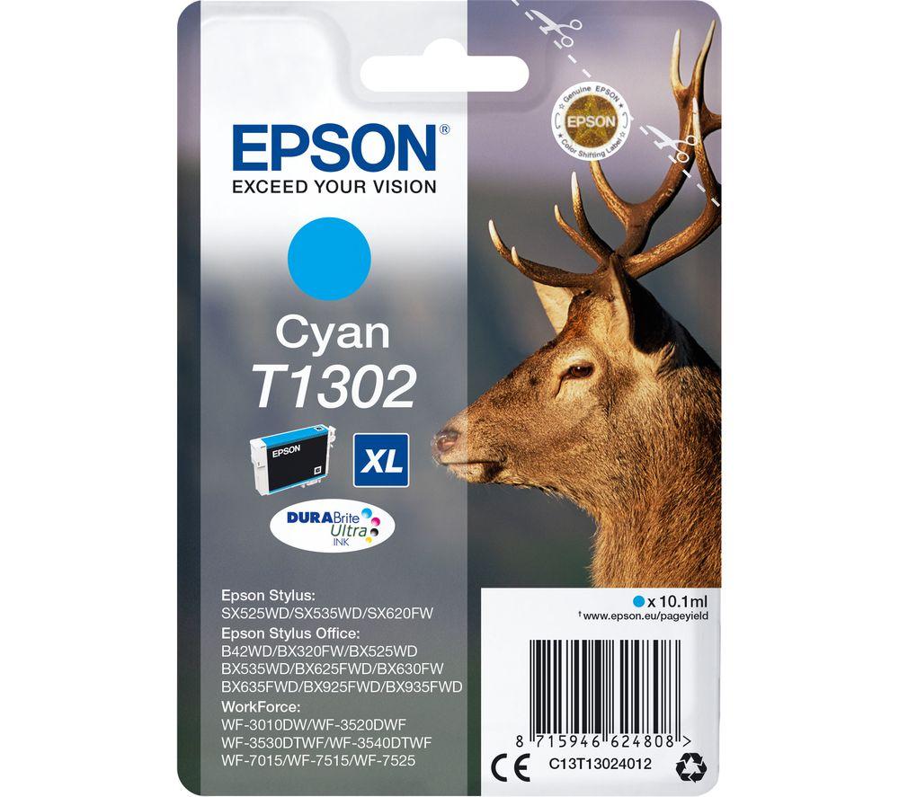 Click to view product details and reviews for Epson Stag T1302 Cyan Ink Cartridge Cyan.