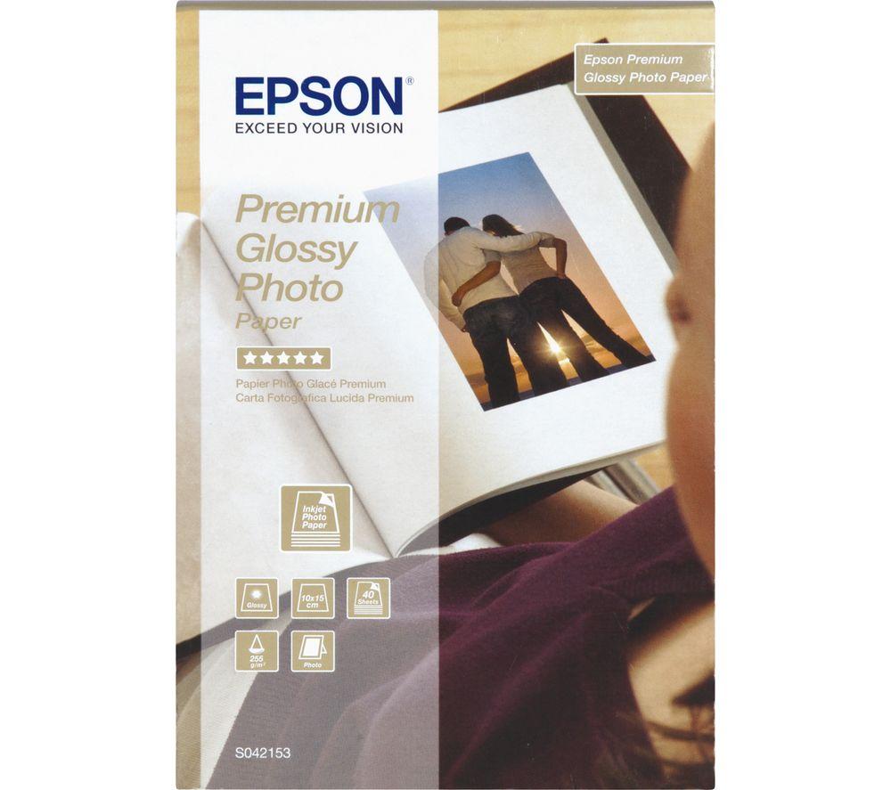 Image of Epson 100 x 150 mm Photo Paper - 40 Sheets
