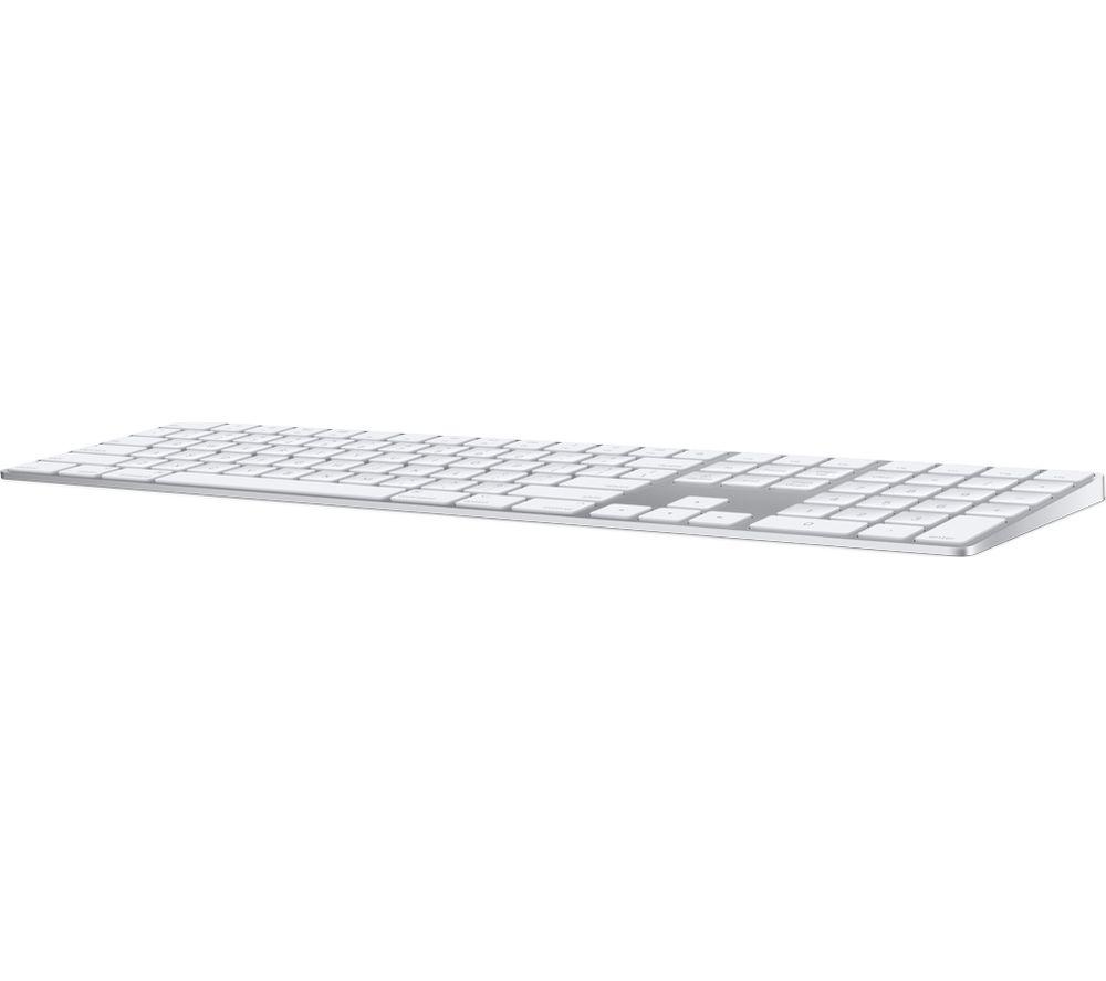 Apple Magic Keyboard with Numeric Keypad: Bluetooth, rechargeable. Works with Mac, iPad or iPhone; British English, silver