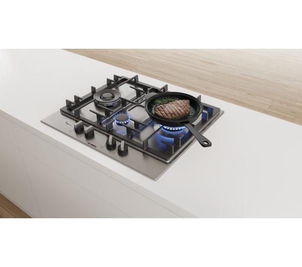 BOSCH Serie 6 PCI6A5B90 Gas Hob - Stainless Steel image number 2