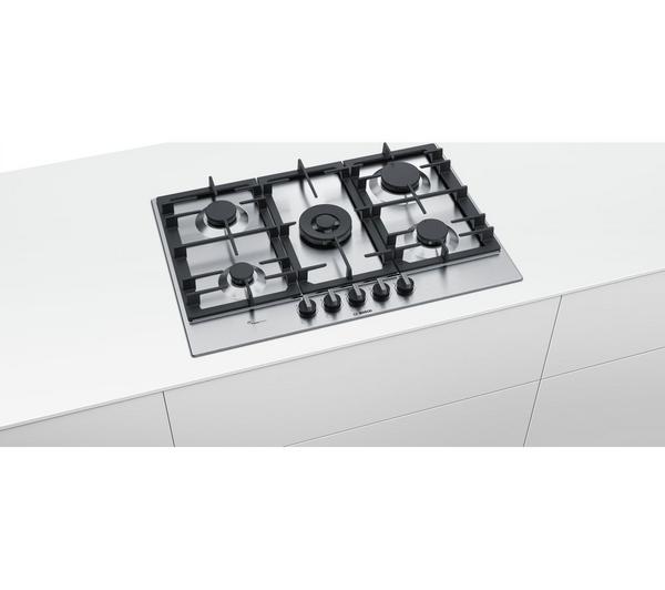 BOSCH Serie 6 PCQ7A5B90 Gas Hob - Stainless Steel image number 2