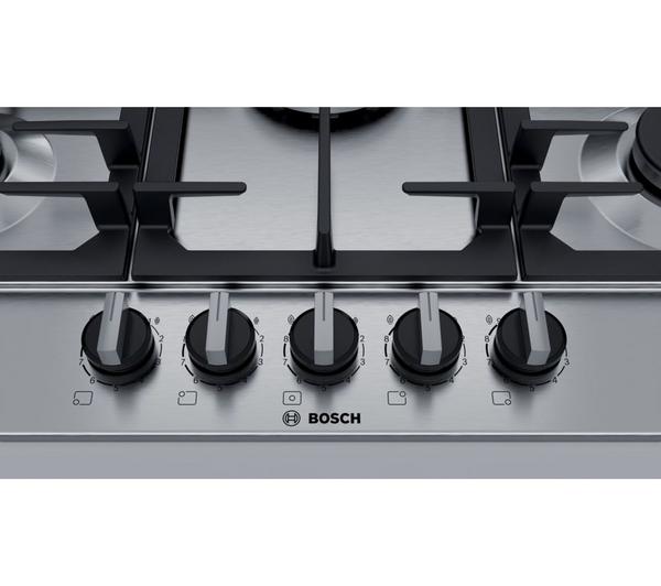 BOSCH Serie 6 PCQ7A5B90 Gas Hob - Stainless Steel image number 4