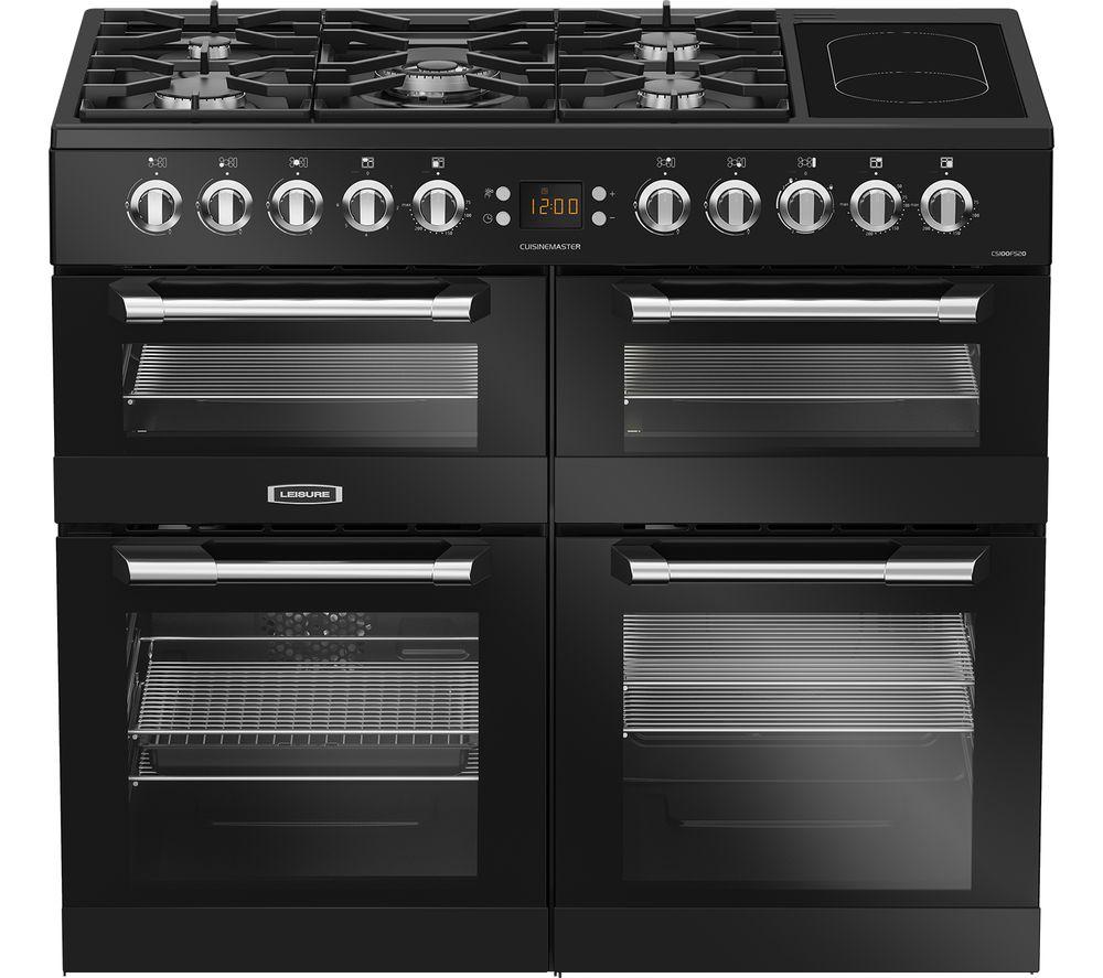 LEISURE Cuisinemaster CS100F520K Dual Fuel Range Cooker - Black, Black