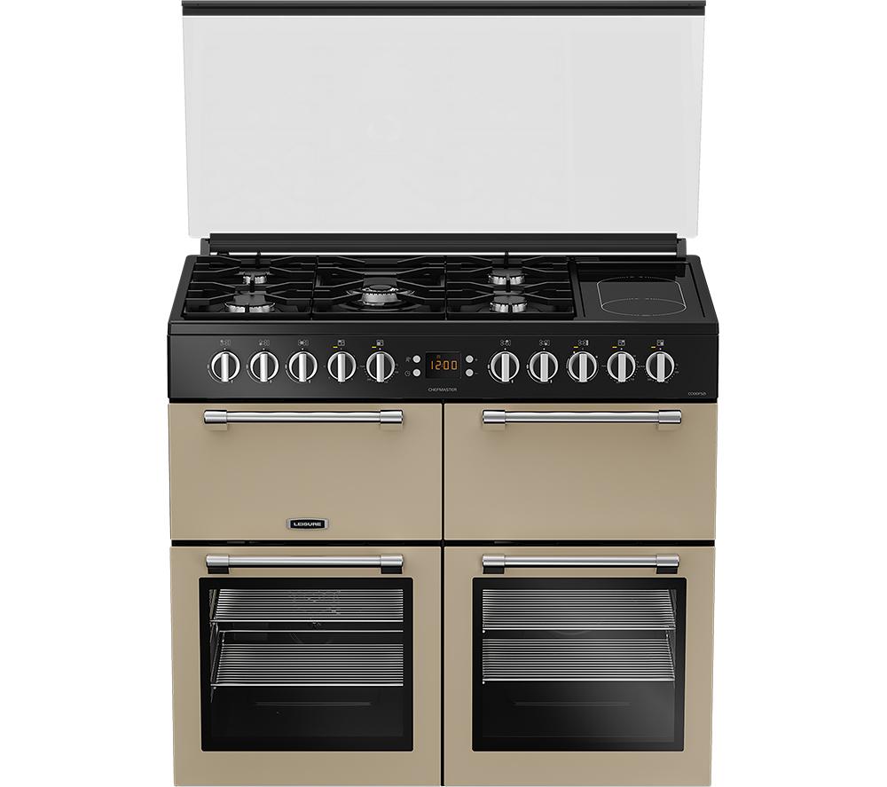 LEISURE Chefmaster CC100F521C 100 cm Dual Fuel Range Cooker - Cream & Black, Cream