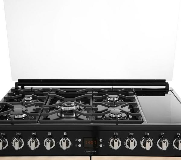 LEISURE Chefmaster CC100F521C 100 cm Dual Fuel Range Cooker - Cream & Black image number 2