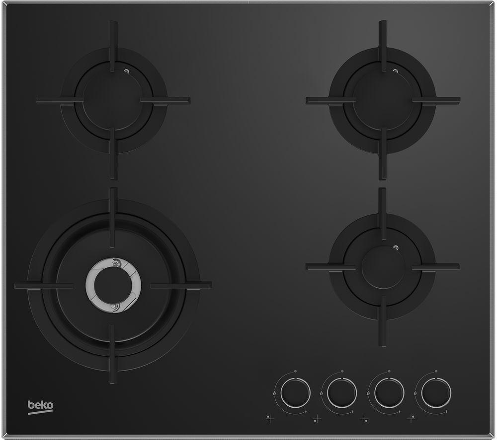 BEKO Pro HCLW64222S 59 cm Gas Hob - Black, Black