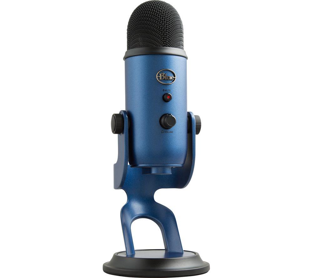 Blue Microphones Yeti Professional USB Microphone - Dark Blue & Logitech C920 HD Pro Webcam, Full HD 1080p/30fps Video Calling, Clear Stereo Audio, HD Light Correction- Black