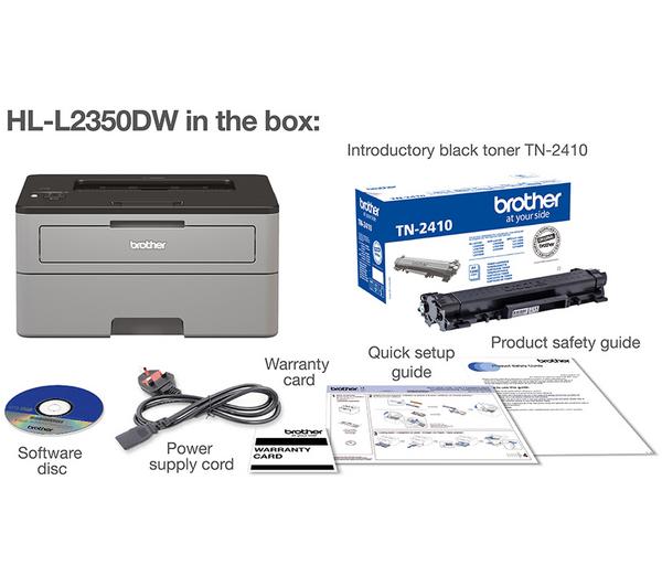 BROTHER HLL2350DW Monochrome Wireless Laser Printer image number 3
