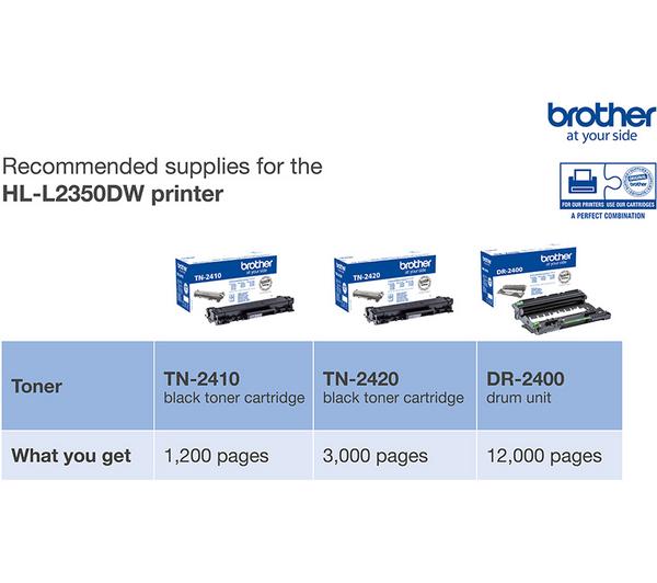 BROTHER HLL2350DW Monochrome Wireless Laser Printer image number 7