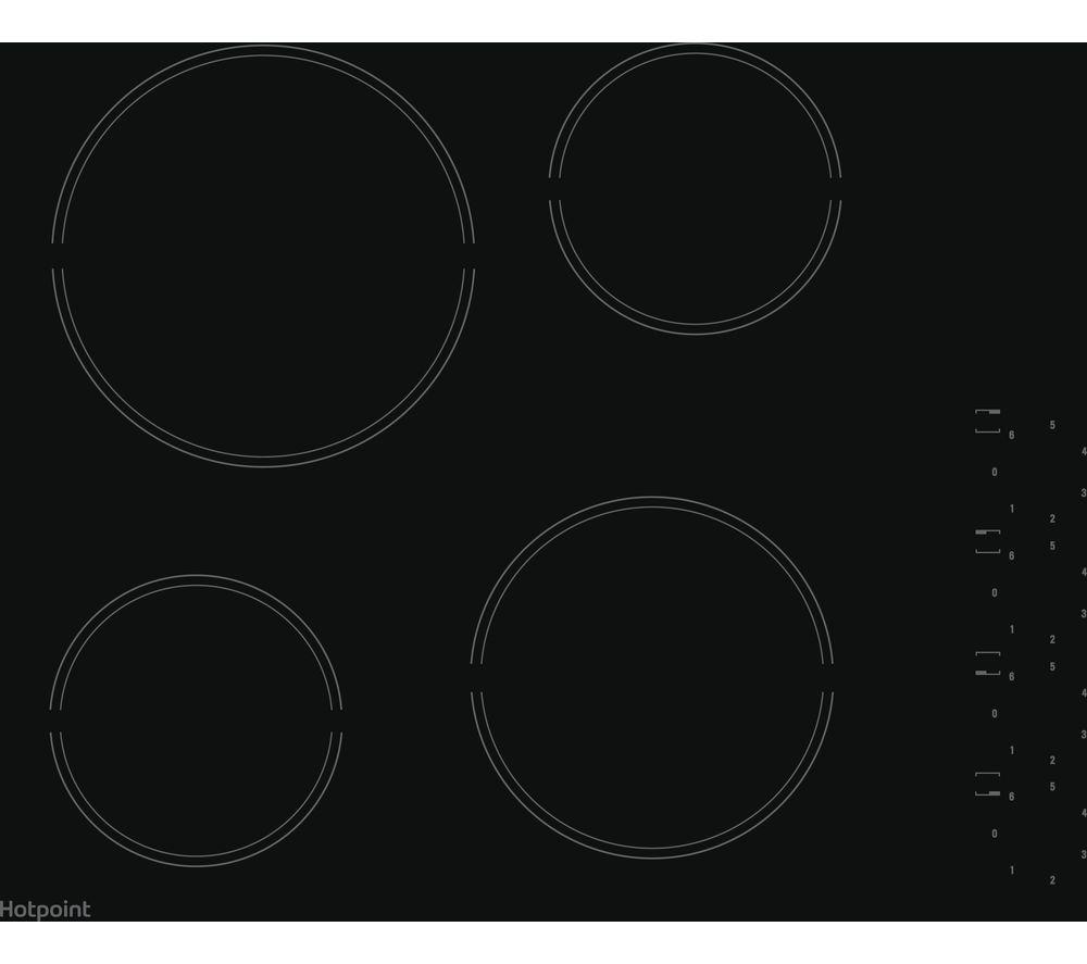 HOTPOINT HR 619 CH Electric Ceramic Hob - Black, Black