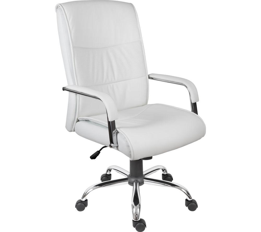 TEKNIK  6901WH Faux-leather Reclining Executive Chair - Kendal White