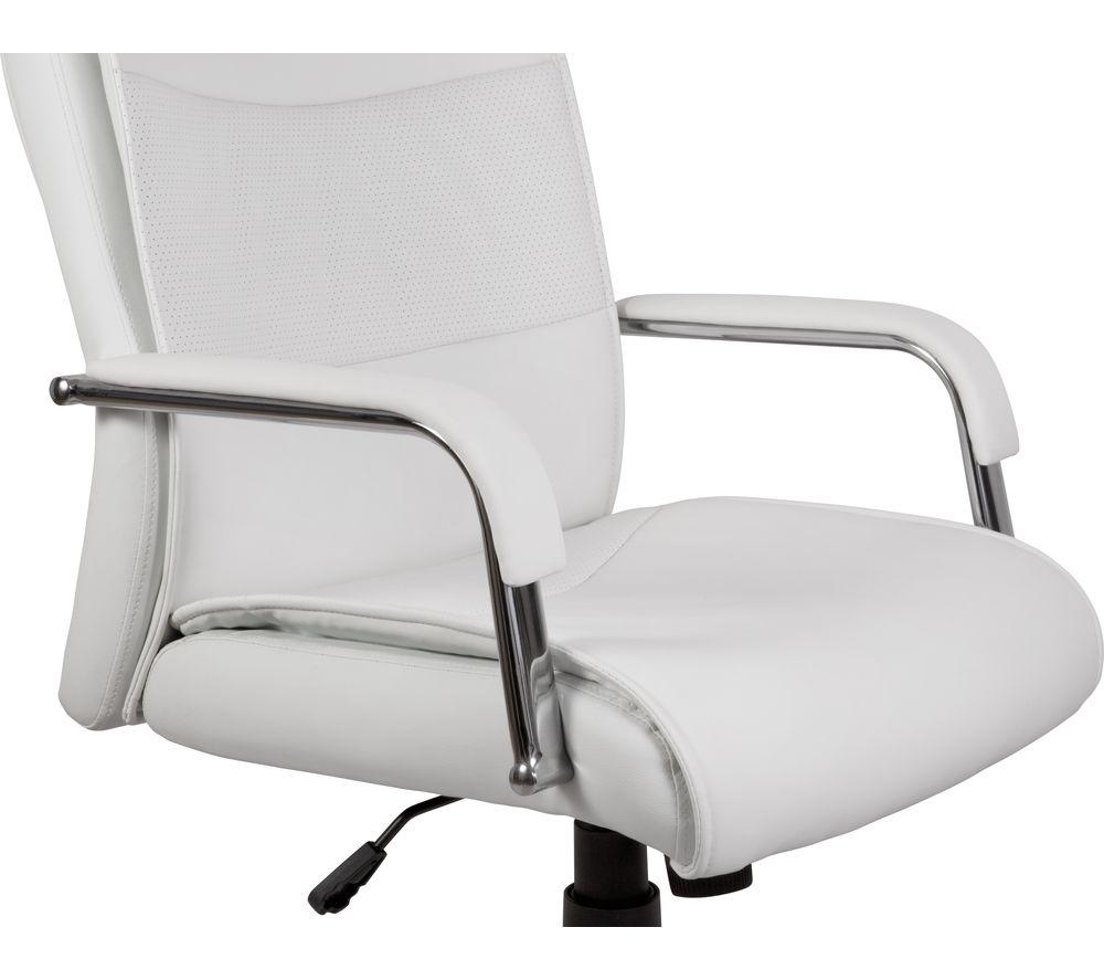 TEKNIK  6901WH Faux-leather Reclining Executive Chair - Kendal White image number 2 of 4