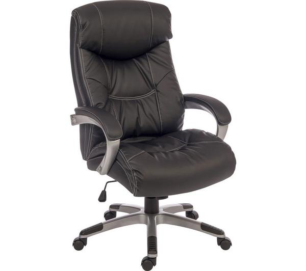 TEKNIK Siesta 6916 Leather Reclining Executive Chair - Black image number 0
