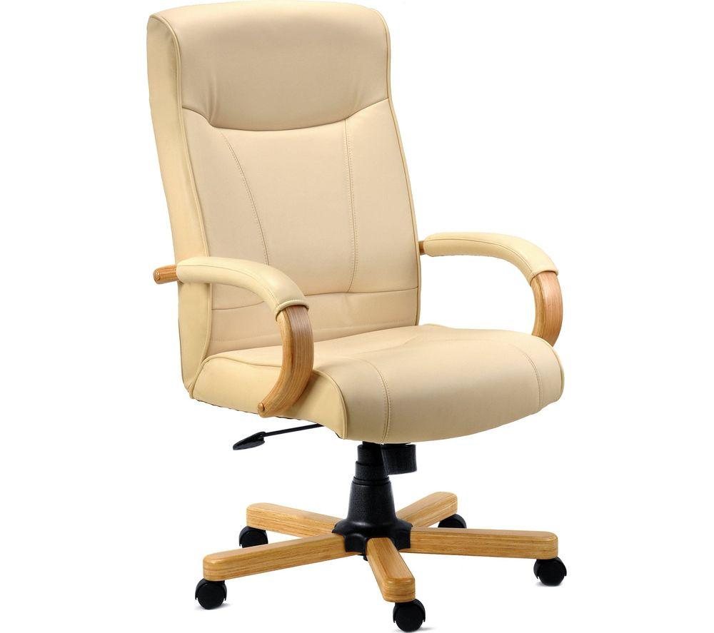 Teknik 85 Series 8513 Bonded-leather Reclining Executive Chair - Knightsbridge Cream