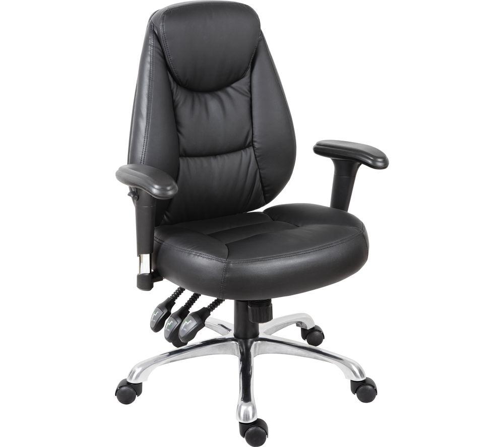 Teknik Portland Leather-look Operator Chair - Black