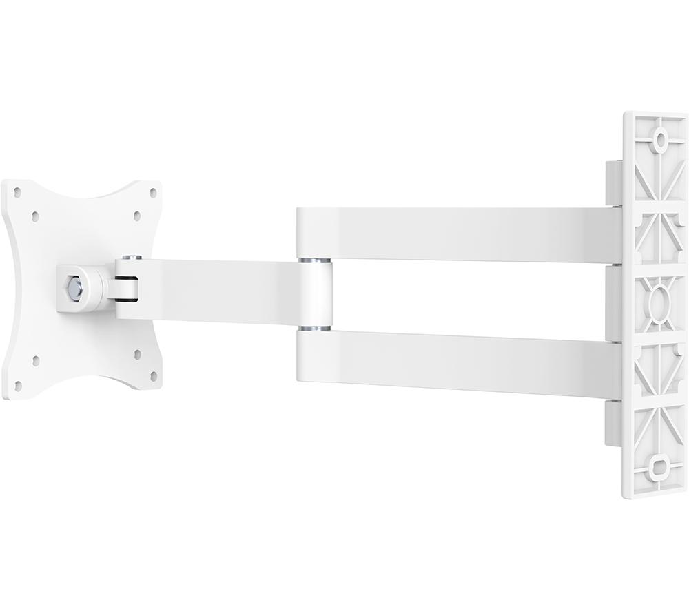 PROPERAV Heavy Duty Swing Arm Tilt & Swivel 13-28" TV Bracket - White image number 2 of 8