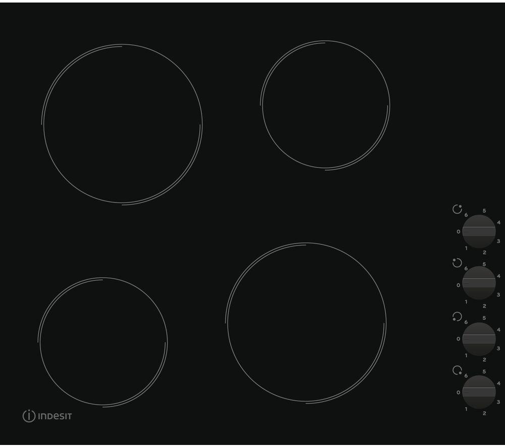 INDESIT RI 860 C Electric Ceramic Hob - Black, Black