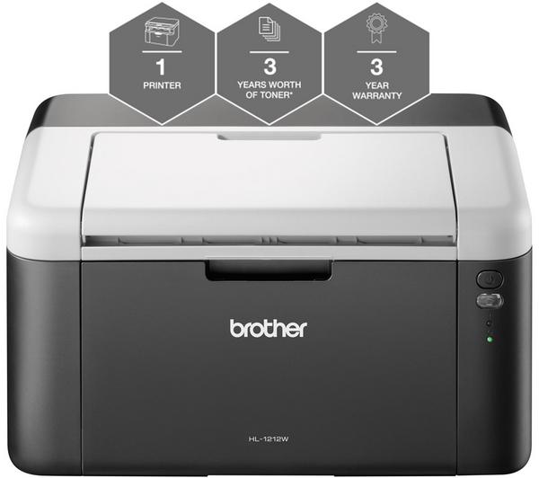 Buy BROTHER HL-1212W All In Box Monochrome Wireless Laser Printer Bundle |  Currys