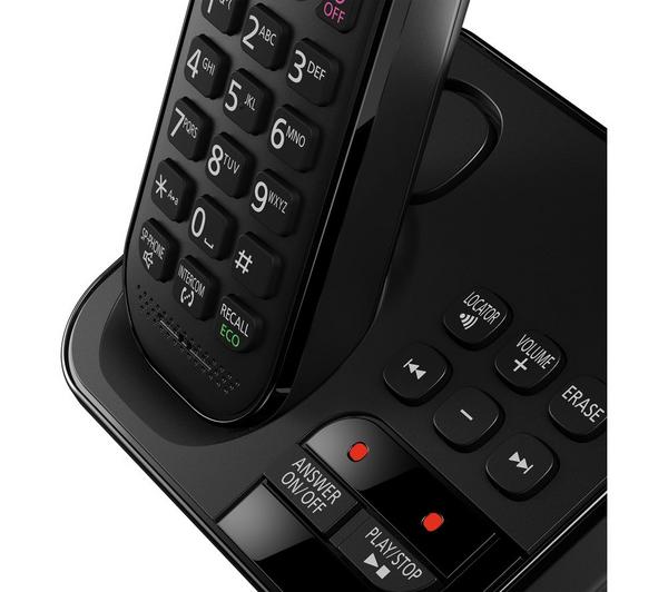 Panasonic KX-TGE242B DECT 6.0 Expandable Digital Cordless Answering System 2 Handsets 