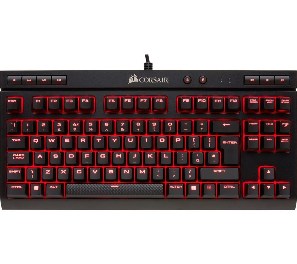 Corsair Gaming CH-9115020-UK K63 Cherry MX Red Backlit 10 Key-Less UK Mechanical Gaming Keyboard - Black & M65 PRO RGB Optical FPS Gaming Mouse - Black