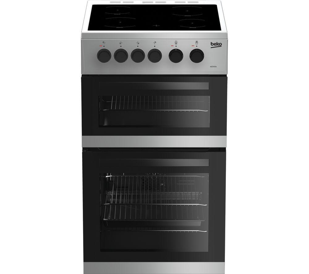 BEKO KDC5422AS 50 cm Electric Ceramic Cooker – Silver, Silver/Grey