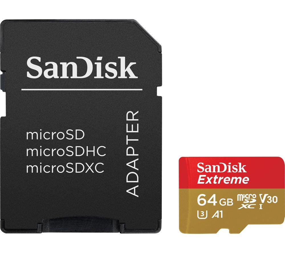 SANDISK Extreme Class 10 microSDXC Memory Card - 64 GB