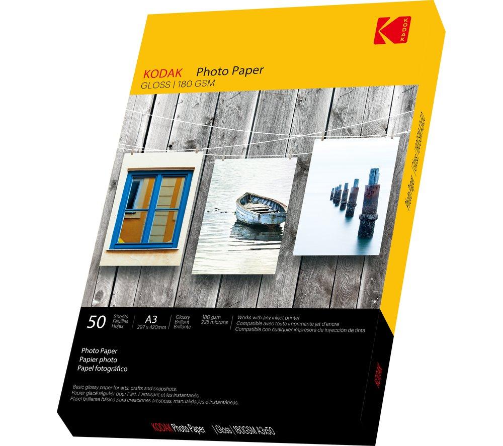 KODAK A3 Glossy Photo Paper - 50 sheets