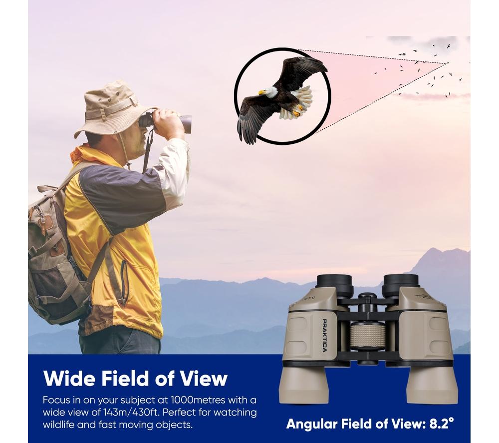 PRAKTICA Falcon 8 x 40 mm Binoculars - Sand image number 5 of 8