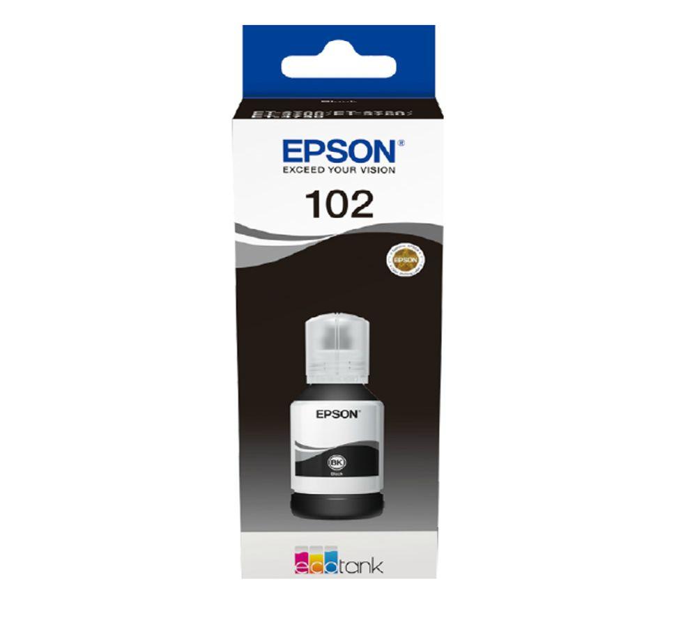 EPSON 102 Ecotank Black Ink Bottle, Black
