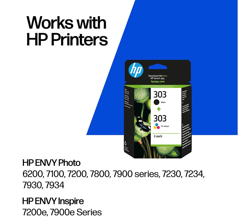 HP 303 Original Combo Tri-colour & Black Ink Cartridges image number 2 of 14