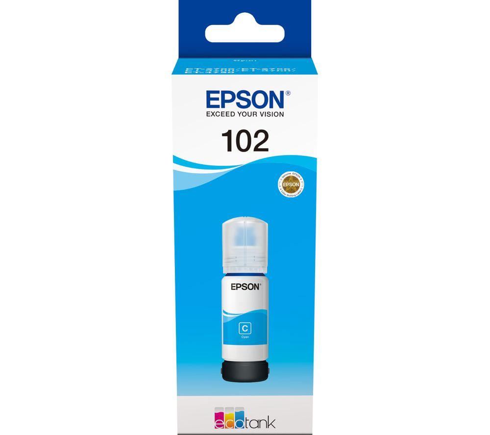 EPSON Ecotank 102 Cyan Ink Bottle, Cyan