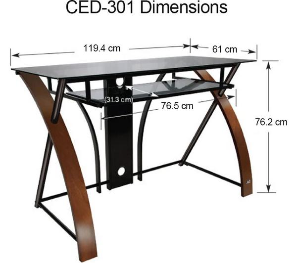CONNECTED ESSENTIALS Accord CD8841 Desk - Black & Brown image number 4