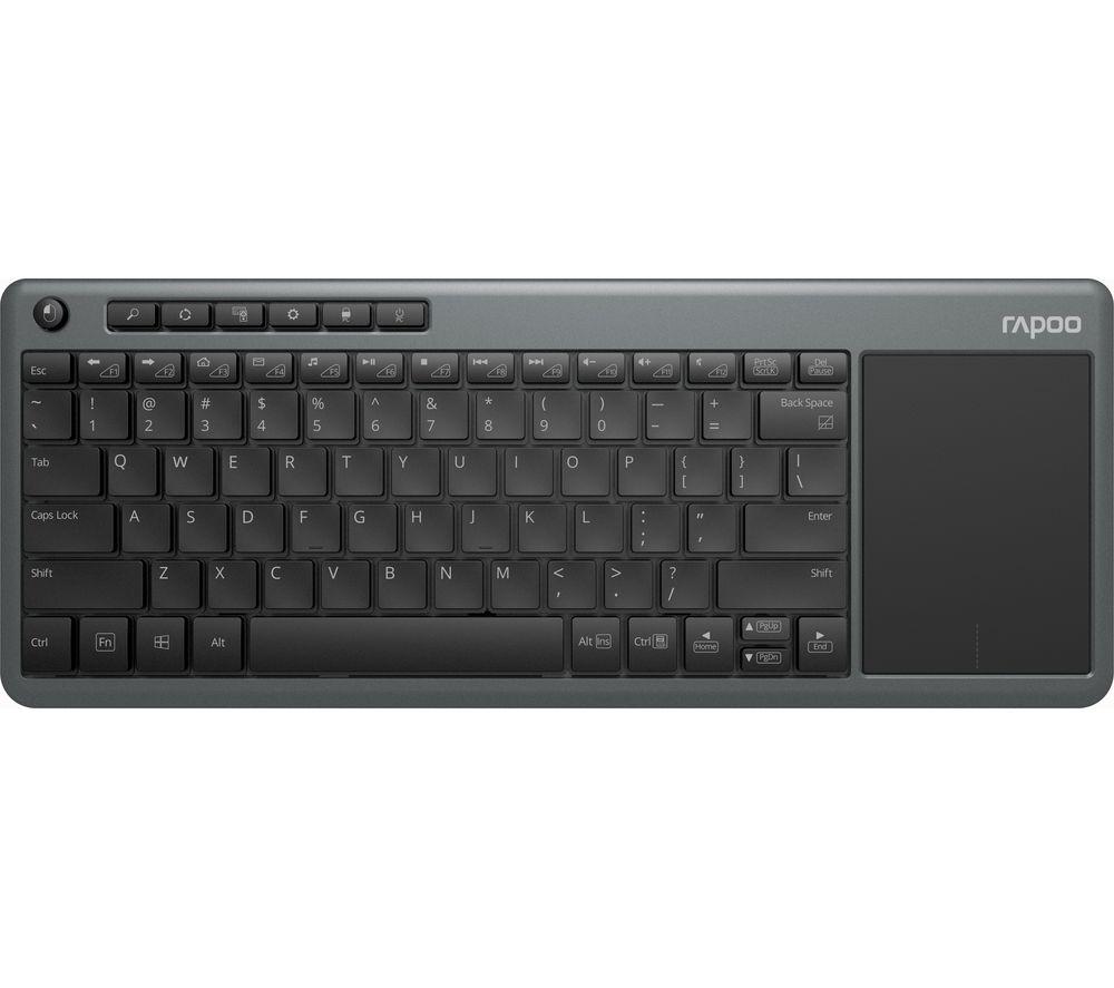 Image of Rapoo K2600 Wireless Keyboard - Grey, Silver/Grey