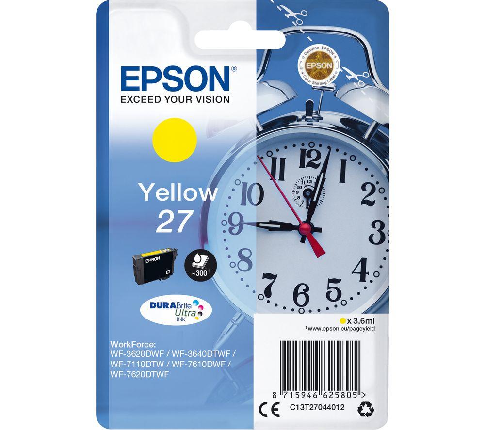 Epson Ink Cartridge C13T27044012, Yellow, Genuine