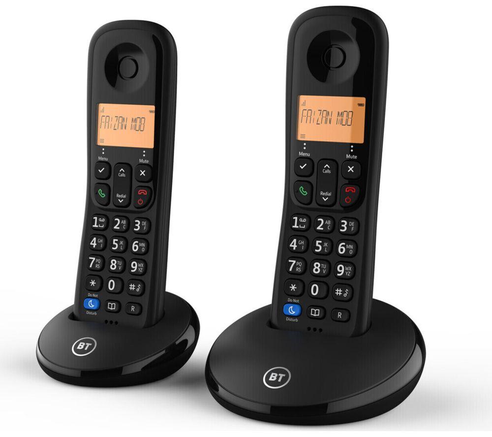 BT Everyday Cordless Phone - Twin Handsets, Black image number 4 of 4
