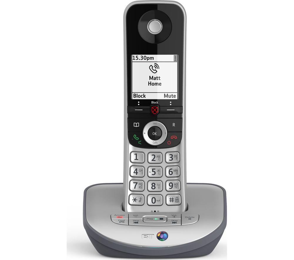 BT Advanced Z Cordless Landline House Phone with 100 Percent Nuisance Call Blocker, Digital Answering Machine, Single Handset Pack